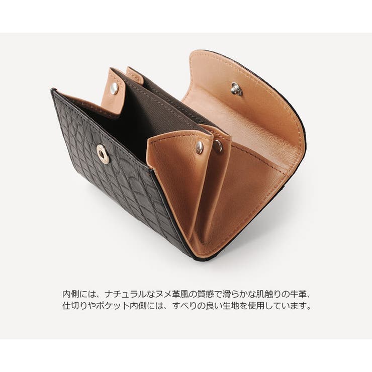 クロコダイルマット加工小銭入れかぶせデザインレディース全5色(No.06001026r)