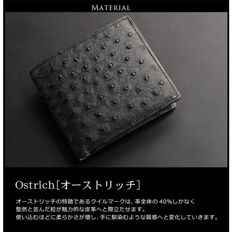 フルポイント オーストリッチ 二つ折り財布 | sankyo shokai  | 詳細画像5 