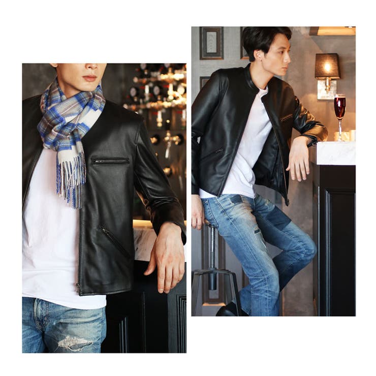 レザージャケット メンズ 本革 | sankyo shokai  | 詳細画像11 