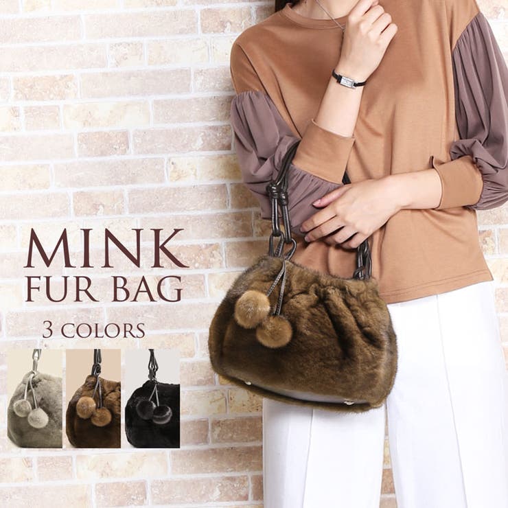 ミンク ファーバッグ ポンポン | sankyo shokai  | 詳細画像1 