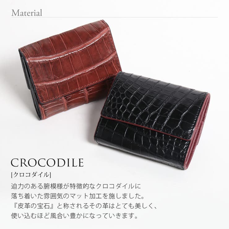ミニ財布 クロコダイル マット | sankyo shokai  | 詳細画像7 