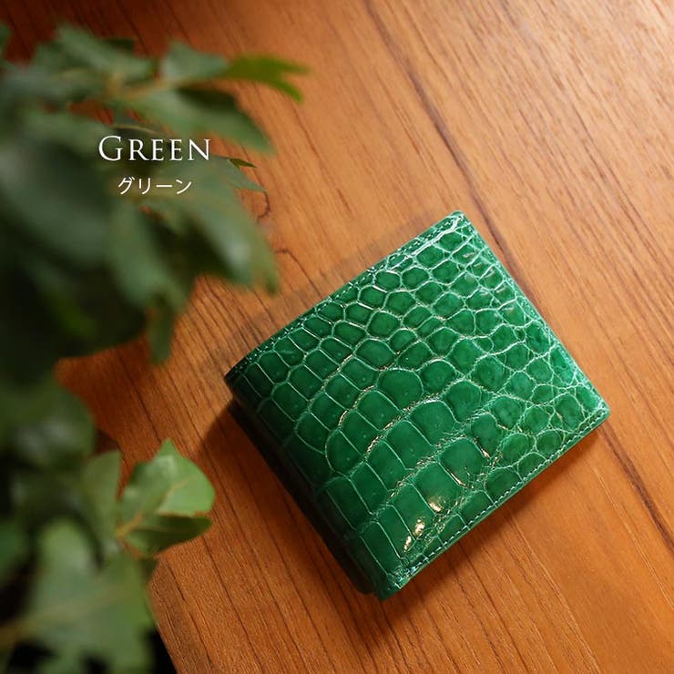クロコダイル 二つ折り財布 レディース | sankyo shokai  | 詳細画像3 