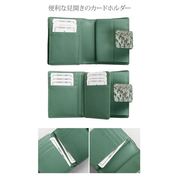 二つ折り財布 レディース 本革[品番：SNKC0002431]｜sankyo