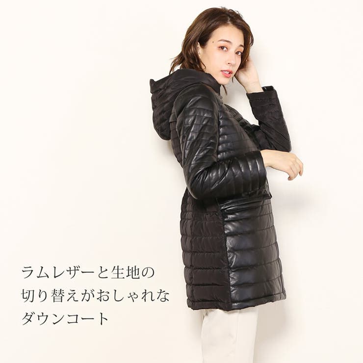 レザー ダウンコート レディース[品番：SNKC0002321]｜sankyo