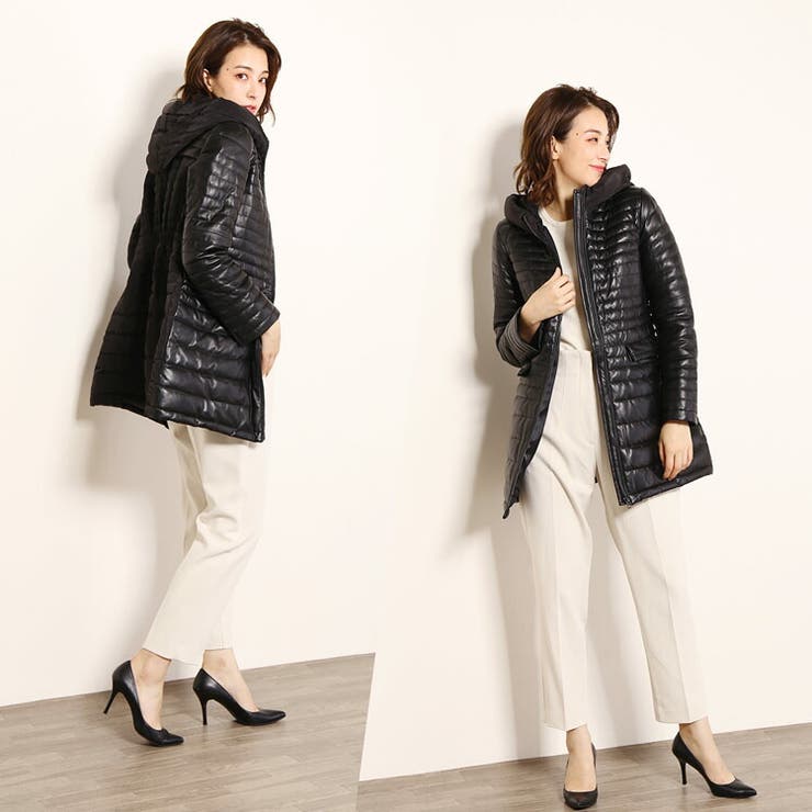 レザー ダウンコート レディース | sankyo shokai  | 詳細画像7 