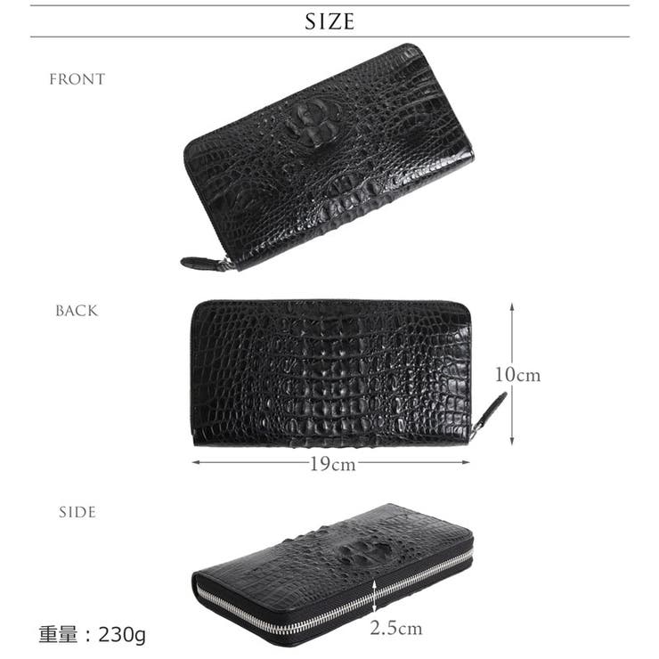 クロコダイル ホーンバック ラウンドファスナー | sankyo shokai  | 詳細画像10 