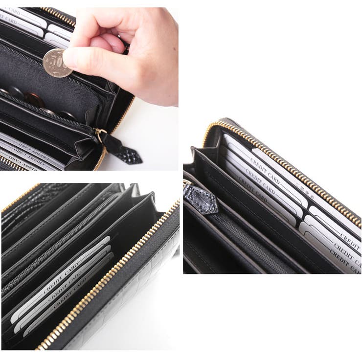 クロコダイル 長財布 ラウンドファスナー | sankyo shokai  | 詳細画像9 