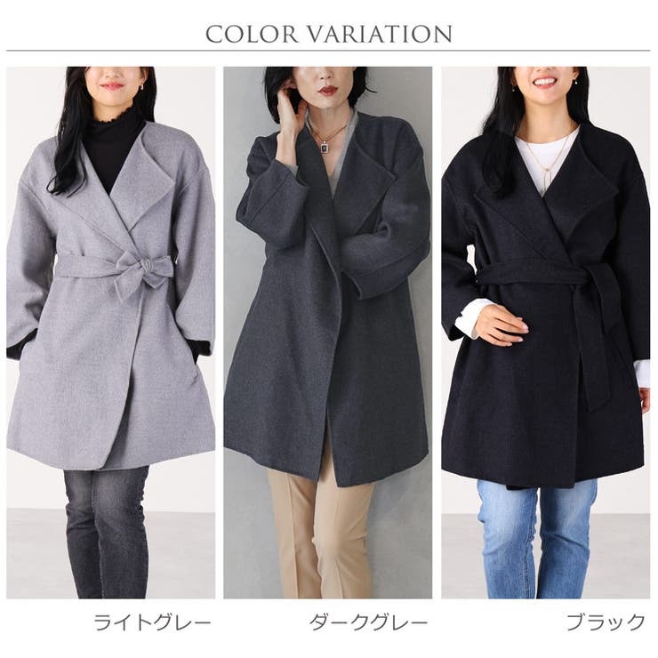 ゆったり ショートコート レディース | sankyo shokai  | 詳細画像14 