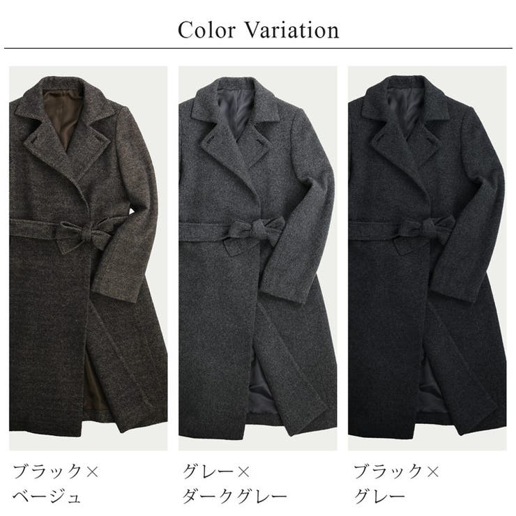 ロング チェスターコート レディース[品番：SNKC0002271]｜sankyo