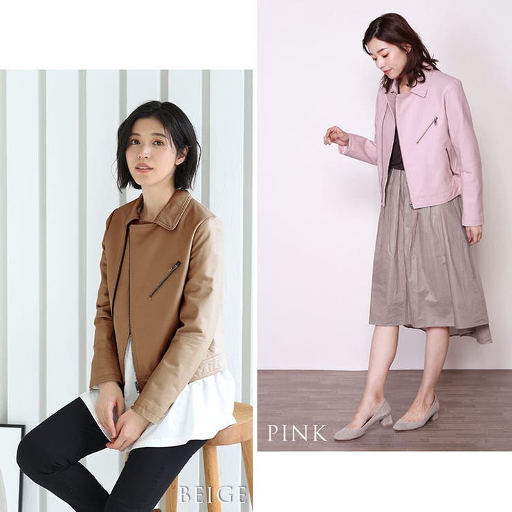 ライダースジャケット レディース 本革[品番：SNKC0002247