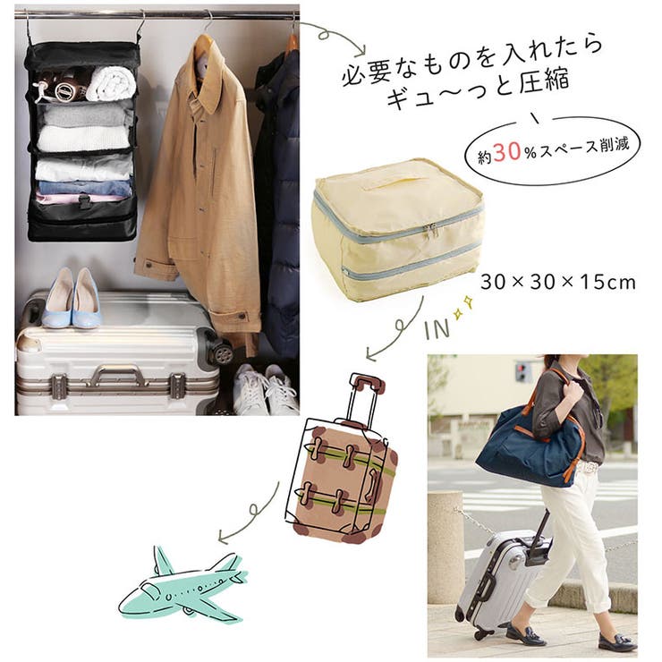 トラベルポーチ 吊り下げ 圧縮 | sankyo shokai  | 詳細画像4 