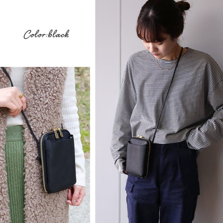 スマホポーチ 本革 レディース | sankyo shokai  | 詳細画像4 