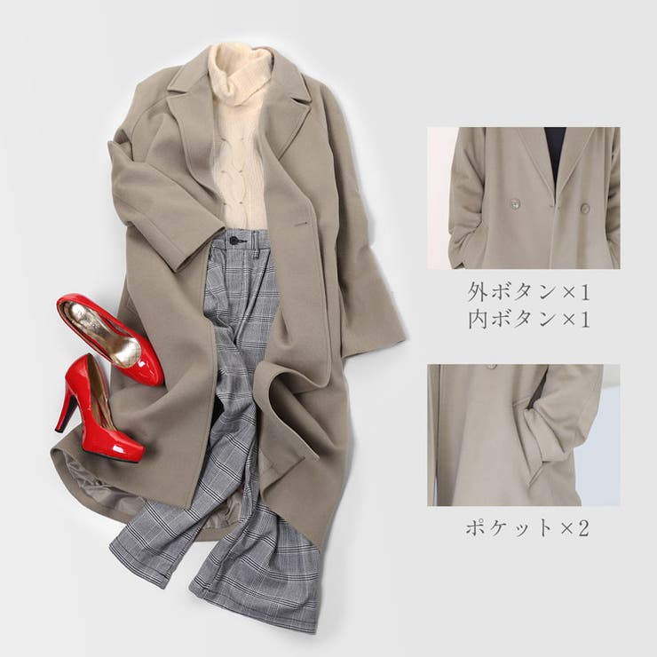 ロング チェスターコート レディース[品番：SNKC0002318