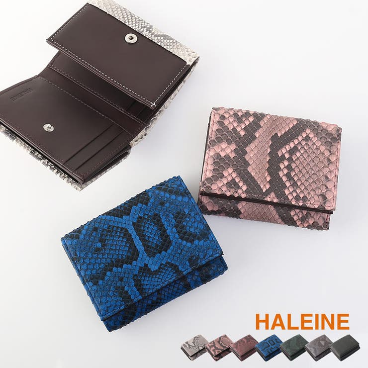 三つ折り財布 レディース ダイヤモンドパイソン | sankyo shokai  | 詳細画像3 