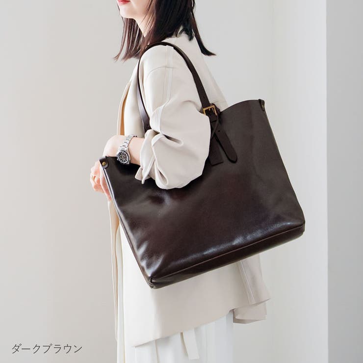 ブラウン トートバッグ 希少 26cm トートバッグ メンズ 大きめ[品番：SNKC0001515]｜sankyo shokai