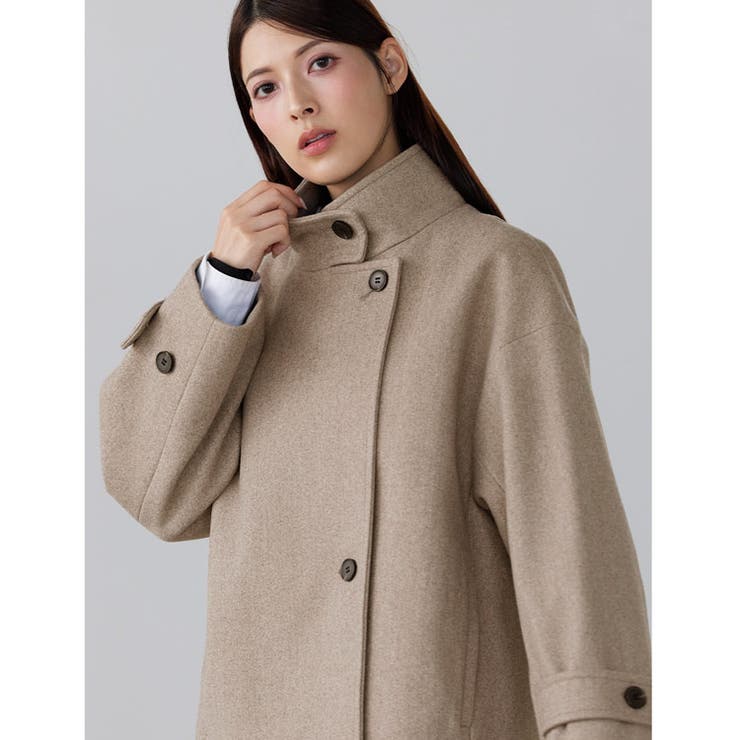 スタンドカラーコート レディース ショート丈 | sankyo shokai  | 詳細画像2