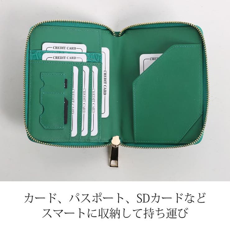 クロコダイル マット コンパクト財布 | sankyo shokai  | 詳細画像6 