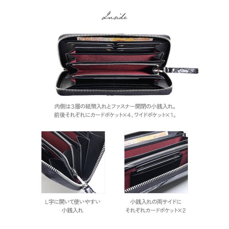 ラウンドファスナー長財布 レディース 日本製 | sankyo shokai  | 詳細画像5 