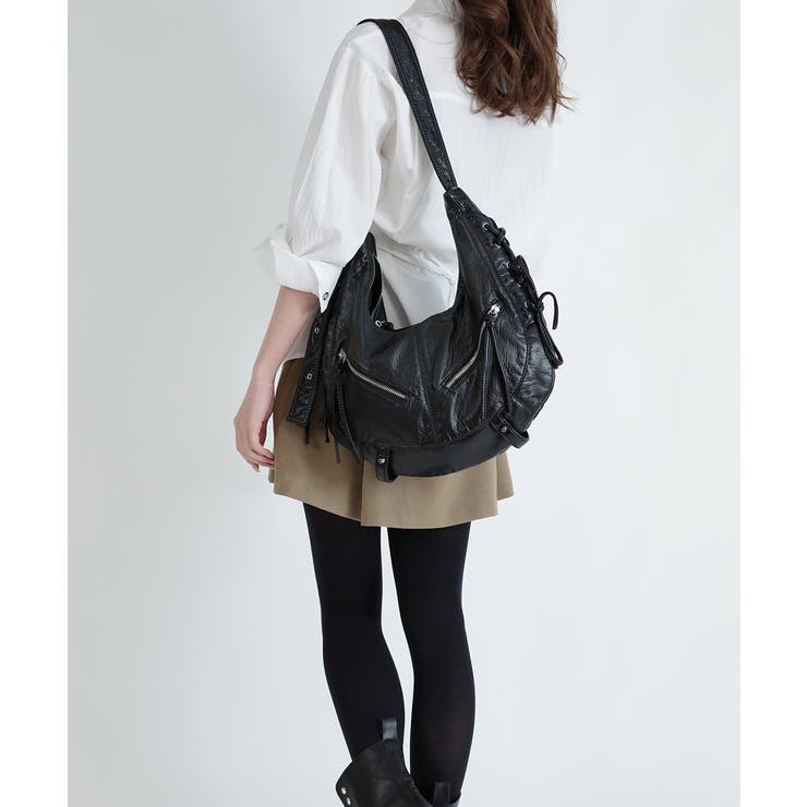 ライダースデザイン ハーフムーンショルダーバッグ | VIVID LADY | 詳細画像7 