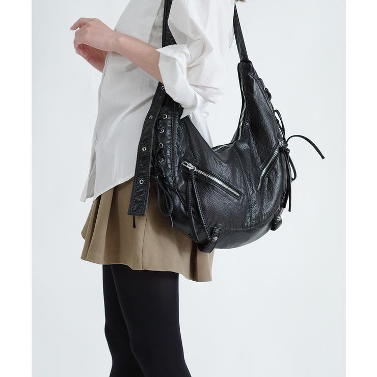 ライダースデザイン ハーフムーンショルダーバッグ | VIVID LADY | 詳細画像8 