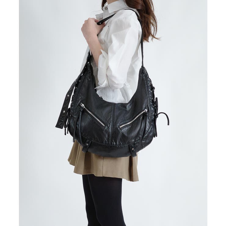 ライダースデザイン ハーフムーンショルダーバッグ | VIVID LADY | 詳細画像10 