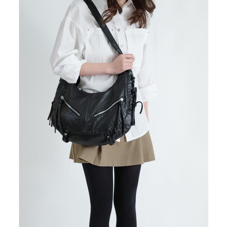 ライダースデザイン ハーフムーンショルダーバッグ | VIVID LADY | 詳細画像12 