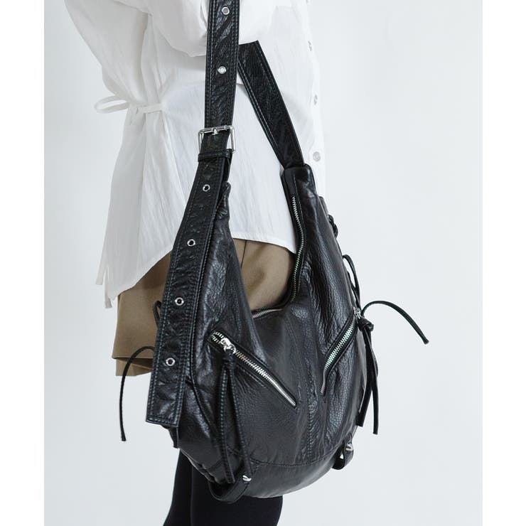 ライダースデザイン ハーフムーンショルダーバッグ | VIVID LADY | 詳細画像13 