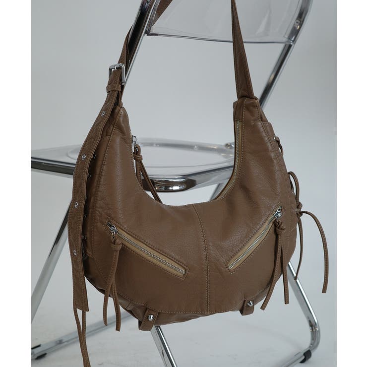 ライダースデザイン ハーフムーンショルダーバッグ | VIVID LADY | 詳細画像17 