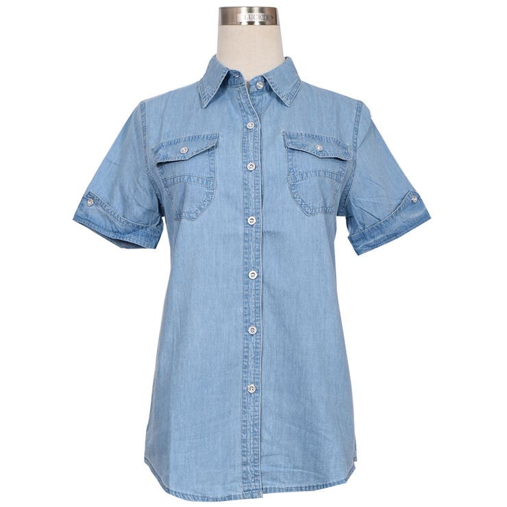 デニムシャツ レディース 半袖 品番 Kh Vivid Lady ビビッドレディー のレディース ファッション通販 Shoplist ショップリスト