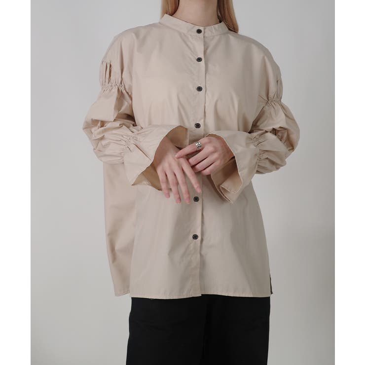 キャンディスリーブ ギャザー チュニックブラウス | VIVID LADY | 詳細画像12 