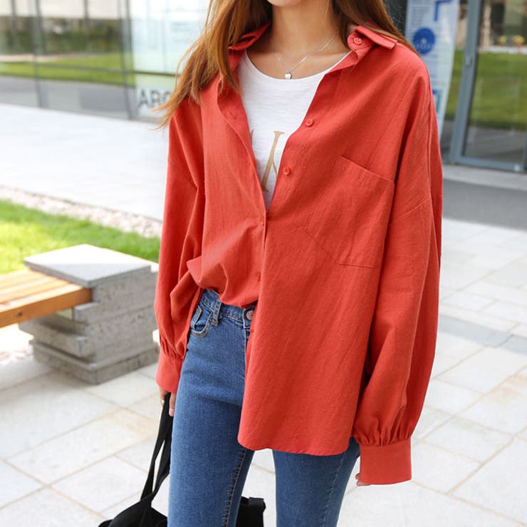 無地シャツレディース オーバー シャツ 品番 Kh Vivid Lady ビビッドレディー のレディース ファッション通販 Shoplist ショップリスト