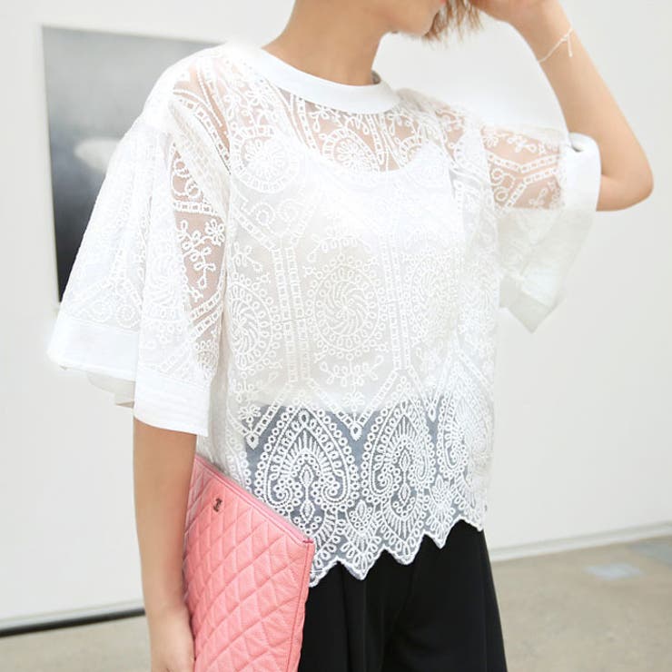 透けレースブラウス レディース ワイド袖 品番 Kh Vivid Lady ビビッドレディー のレディースファッション通販 Shoplist ショップリスト