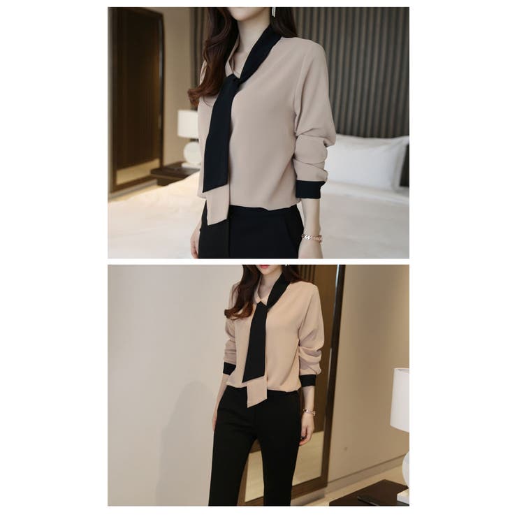 タイネックブラウス レディース 長袖 | VIVID LADY | 詳細画像11 