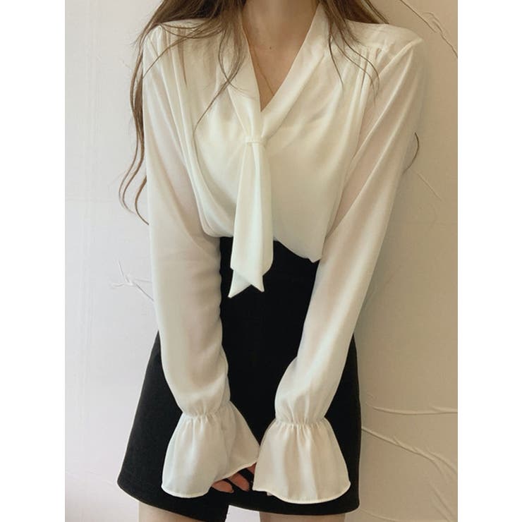 アイボリー | ブラウス レディース 長袖 | VIVID LADY