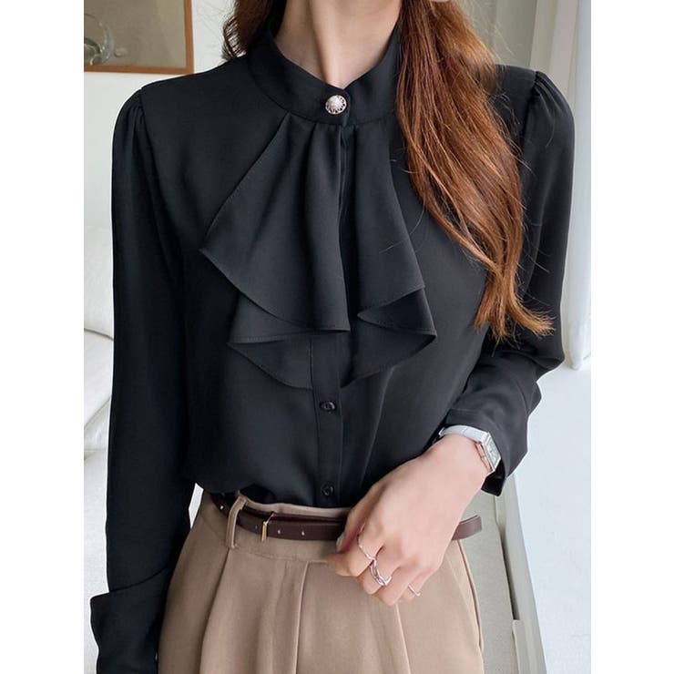 ブラック | ブラウス レディース パール | VIVID LADY