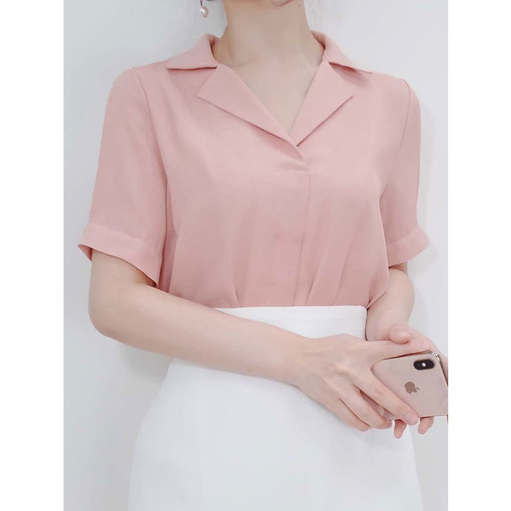 「TO BE CHIC」 半袖ブラウス 46 ピンク レディース 楽天市場】シャツ 半袖シャツ レディース ブラウス シャツ