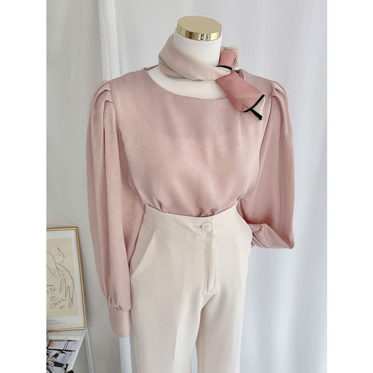 サテン ブラウス 光沢[品番：KH000011938]｜VIVID LADY（ビビッド