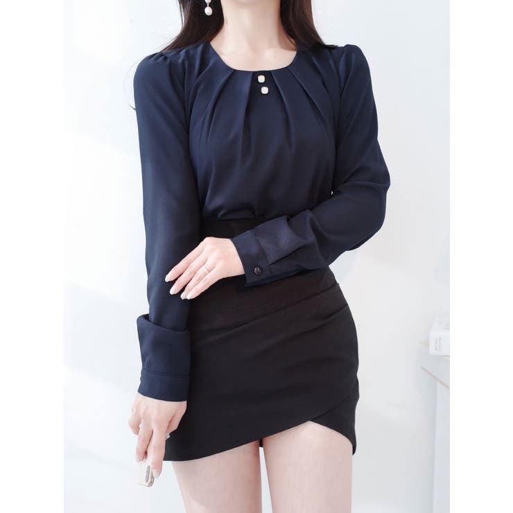 ボリューム感が伝わるピンタックブラウス 韓国 春 | VIVID LADY | 詳細画像15 