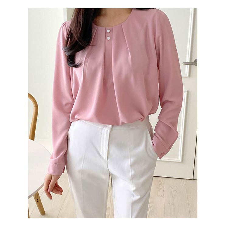 ボリューム感が伝わるピンタックブラウス 韓国 春 | VIVID LADY | 詳細画像2 