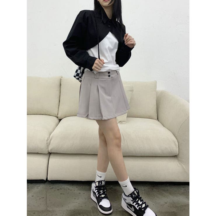 ボレロクロップド丈シャツ 長袖 クロップド丈[品番:KH000013498 ボレロクロップド丈シャツ 長袖 クロップド丈[品番:KH000013498