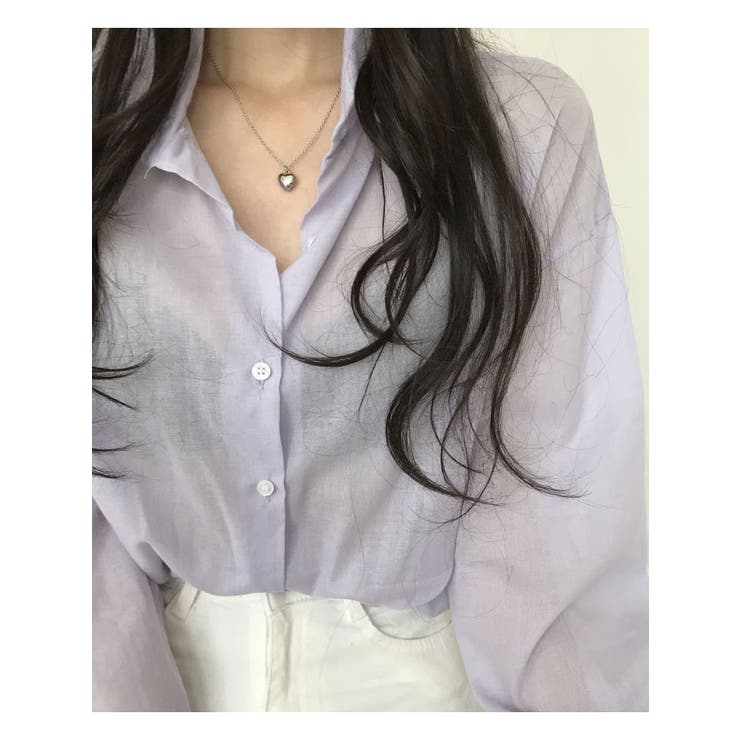 シアー袖バルーンオーバーフィットロングシャツ 長袖 全7色 | VIVID LADY | 詳細画像19 