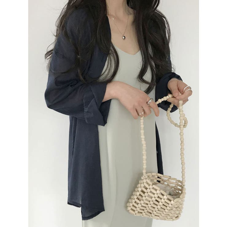 シアー袖バルーンオーバーフィットロングシャツ 長袖 全7色 | VIVID LADY | 詳細画像20 