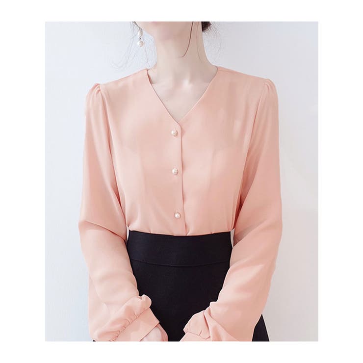 vネックシャツブラウス長袖 全4色 レディース | VIVID LADY | 詳細画像18 