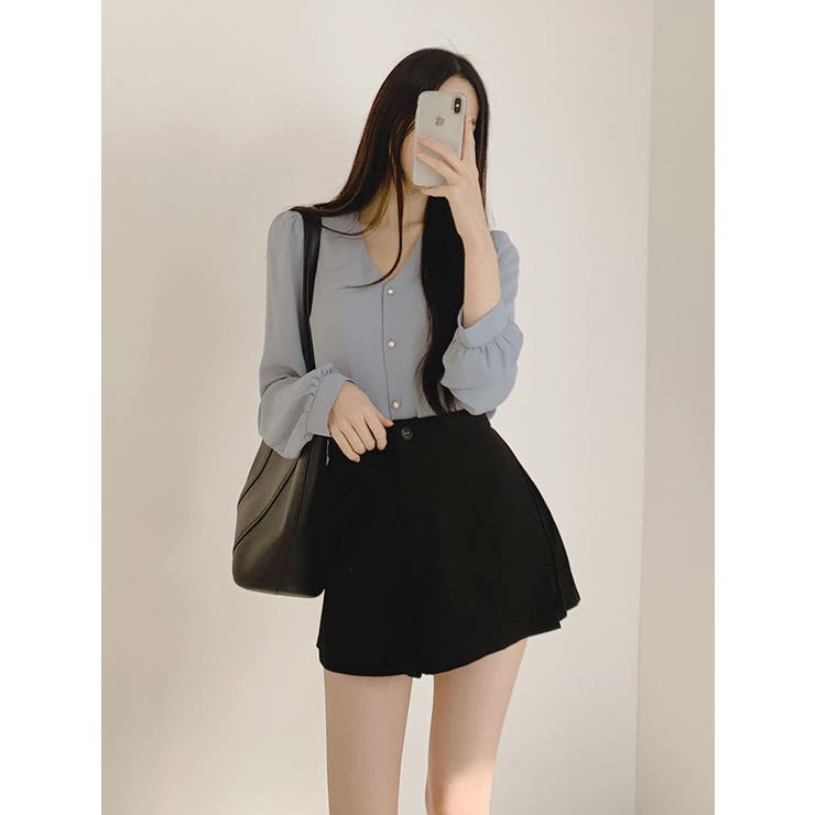 vネックシャツブラウス長袖 全4色 レディース | VIVID LADY | 詳細画像13 