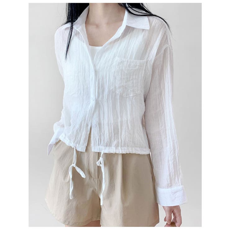 ストリング長袖シャツ 全4色 可愛い | VIVID LADY | 詳細画像2 