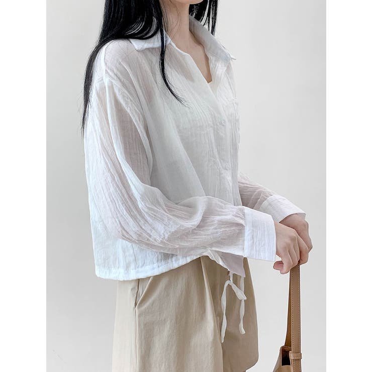 ストリング長袖シャツ 全4色 可愛い | VIVID LADY | 詳細画像3 