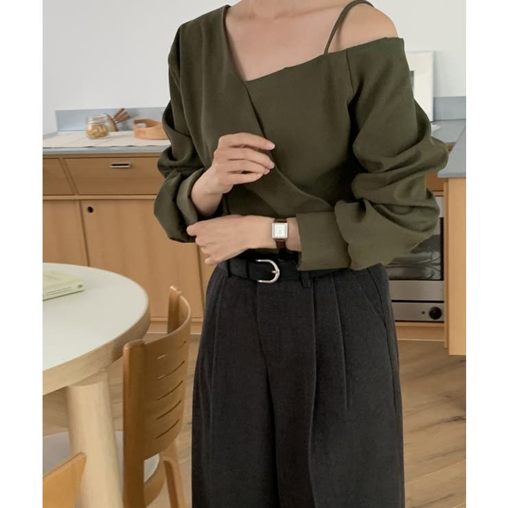 アシンメトリーオフショルダーブラウス | VIVID LADY | 詳細画像13 