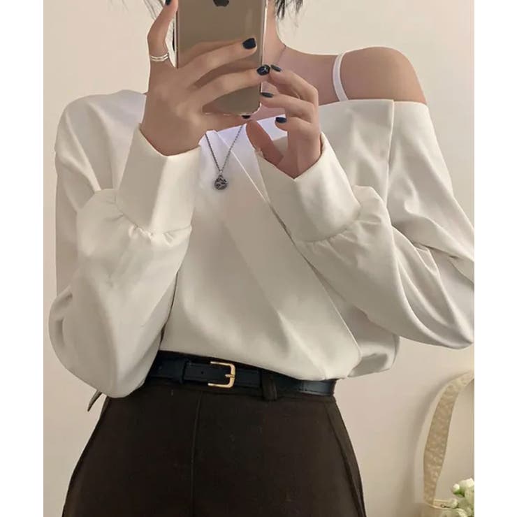 アシンメトリーオフショルダーブラウス | VIVID LADY | 詳細画像2 