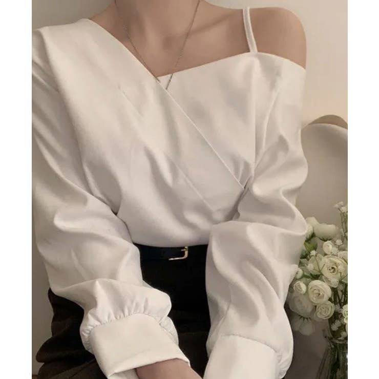 アシンメトリーオフショルダーブラウス | VIVID LADY | 詳細画像3 