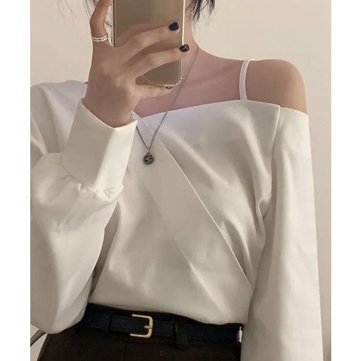 アシンメトリーオフショルダーブラウス | VIVID LADY | 詳細画像4 